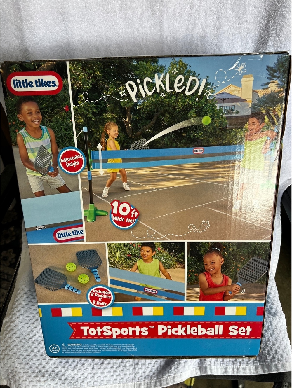 Little Tikes TotSports Pickleball Set with Adjustable Net and 2 Paddles